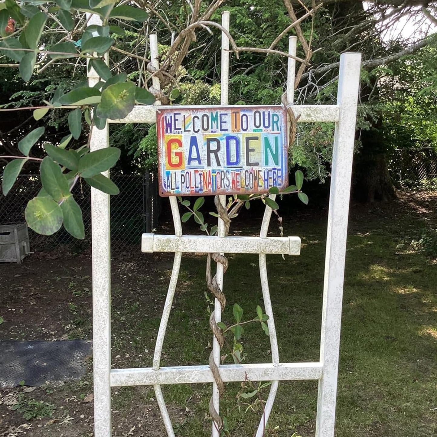 Vintage Porch Wall Decor Metal Sign Tin Signs Poster - Welcome To Our Porch Sit Long Talk Much Laugh Often