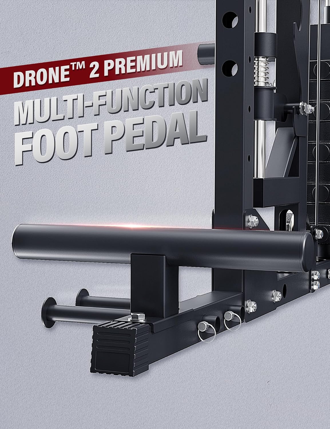 Major Fitness Drone2 Advanced Training Smith Machines– All-in-One Home Gym Squat Rack with Aluminum Pulley Set , Weight Bar, Dual LAT Pull-Down Systems & Cable Crossover Machine for Full-Body Workouts