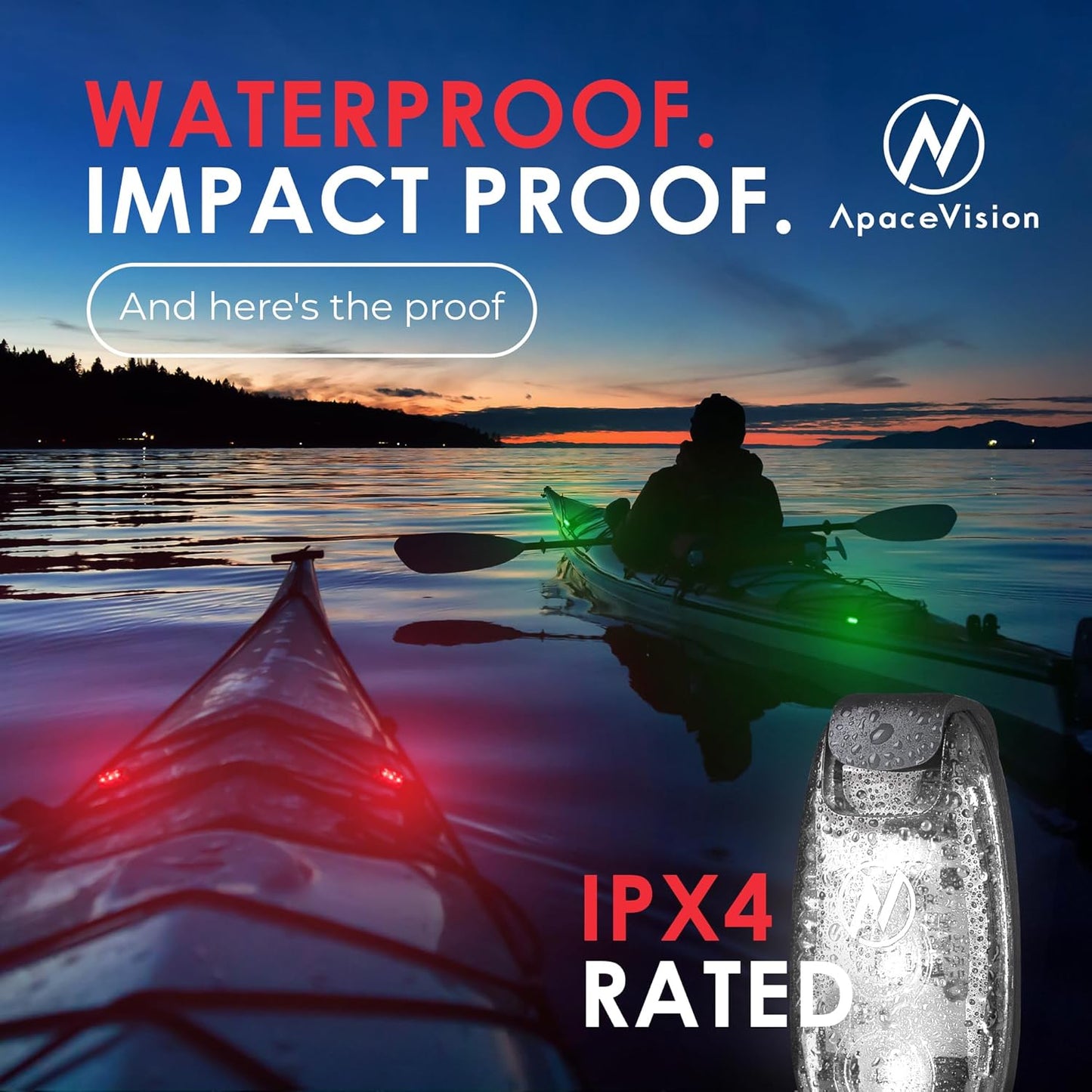 LED Safety Light (2 Pack) - Clip On Strobe/Running Lights for Runners, Dog, Bike, Walking, Boat, Kayak, Stroller and More - High Visibility Accessories for Your Reflective Gear, Bicycle