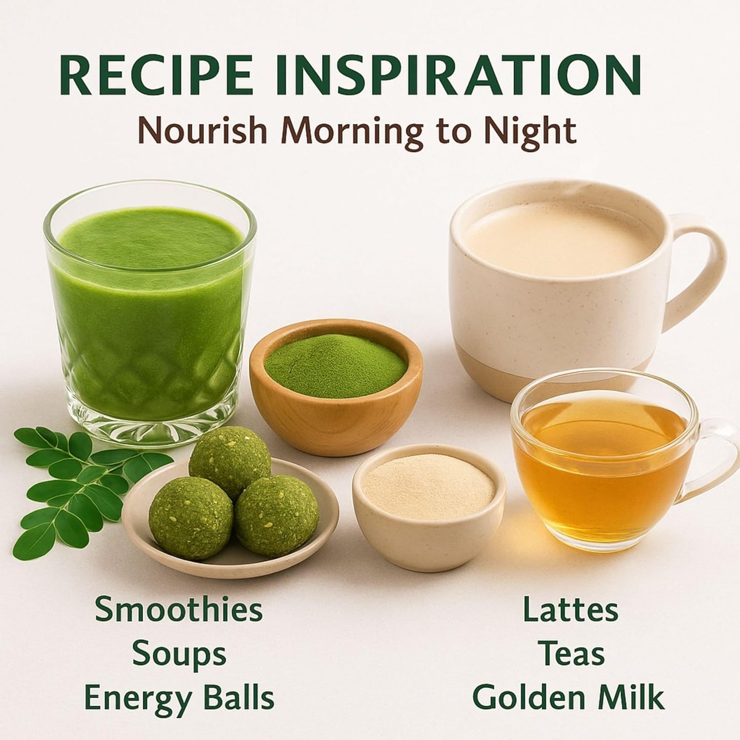 Organic Moringa & Ashwagandha Powder Bundle โ 1 lb (454g) Each โ USDA Organic Herbal Superfood Adaptogens for Energy, Stress Relief, Focus, Immune Support โ Vegan, Non-GMO Supplement for Daily Use