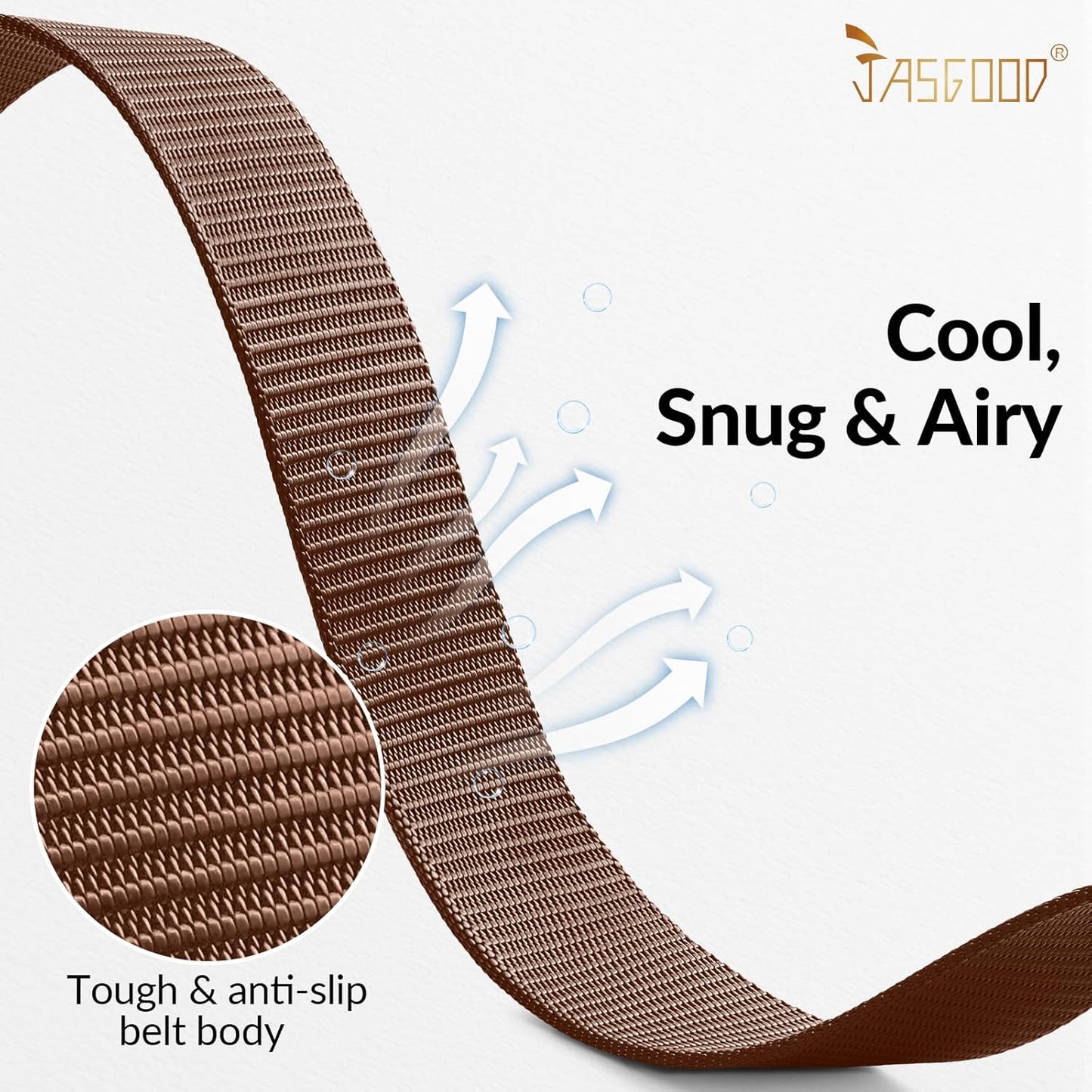 JASGOOD Nylon Canvas Breathable Military Tactical Men Waist Belt With Plastic Buckle