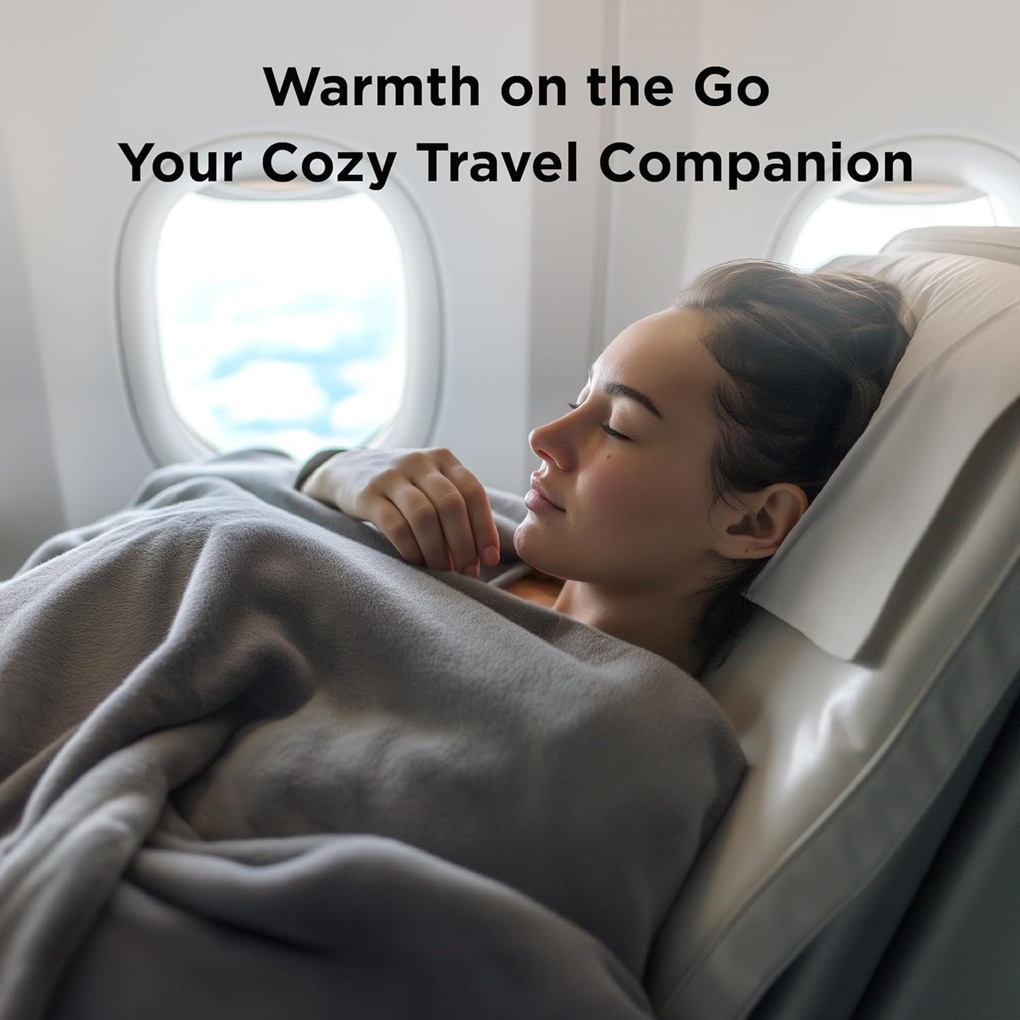 Bedsure Fleece Blanket Twin Size Grey - 300GSM Lightweight Plush Fuzzy Cozy Soft Warm Blanket for Bed, Sofa, Couch, Travel, Camping, 60x80 inches