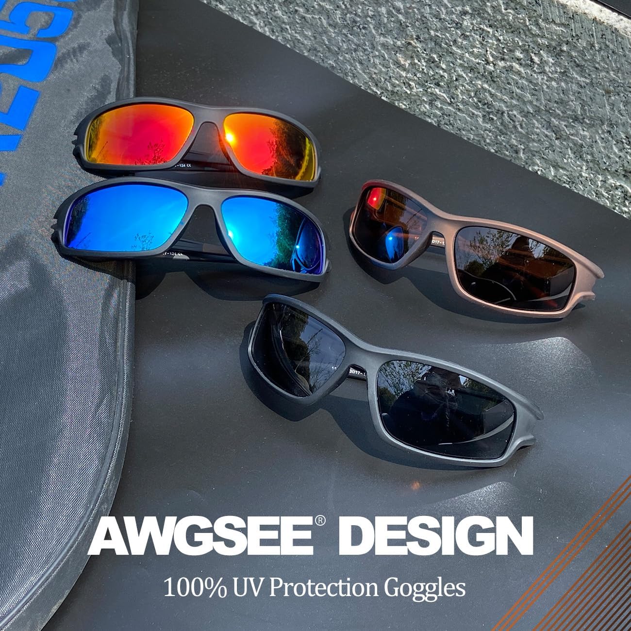 3PACK Polarized Sports Sunglasses for Men Driving Golf Fishing Running Sun Glasses UV400 Protection