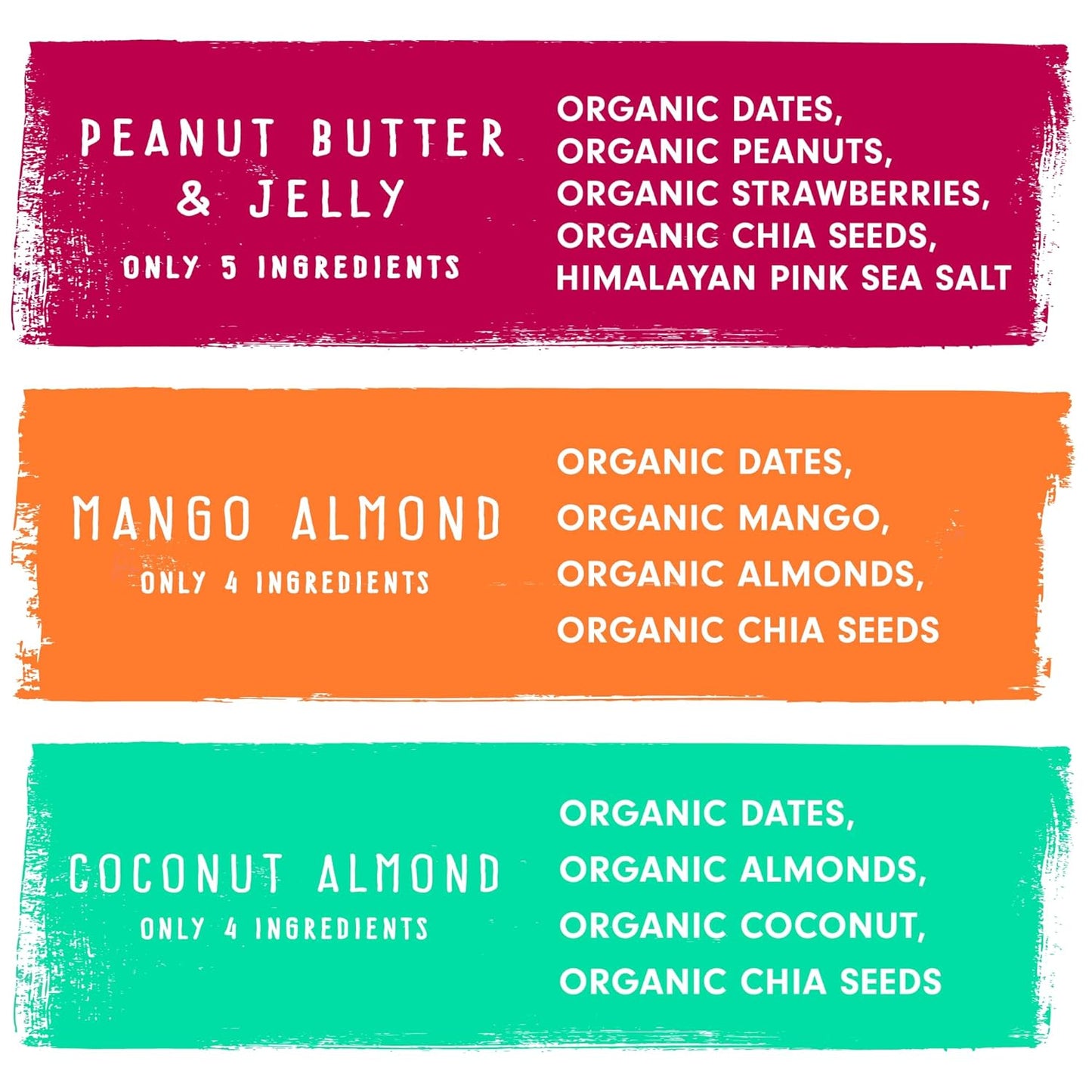 JONESBAR Fruit Lovers (12 Count (Pack of 1)), USDA Organic Fruit & Nut Bar, Non-GMO, Kosher, Vegan, Gluten Free, Simple Snack Bar