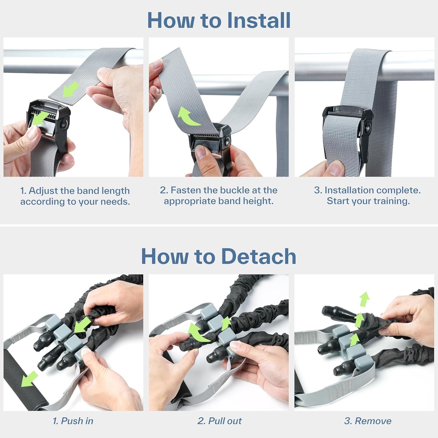 Pull up Asistance Bands - Sportneer Adjustable Resistance Bands for Pull Up Assistance with Anti-Slip Lock & Storage Bag, Heavy Duty Chin Up Bands for Fitness, Multi-Functional Calisthenics Equipment