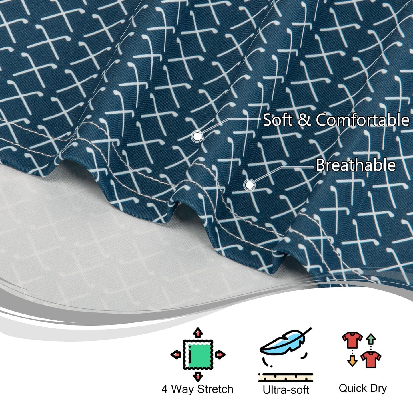 TAPULCO Mens Quick Dry Polo Shirts Camouflage Pattern Performance Athletic Lightweight Breathable Casual Golf Tshirts