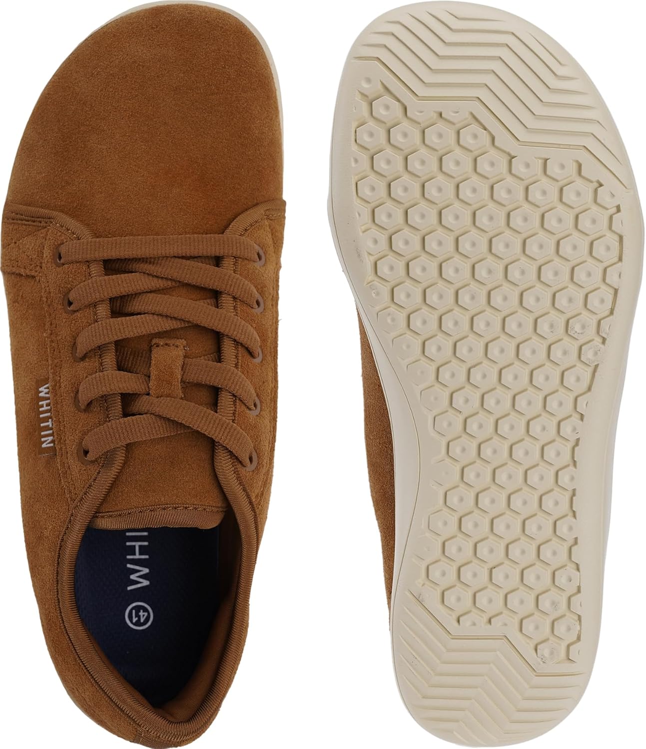 WHITIN Men's Wide Minimalist Barefoot Sneakers | Zero Drop Sole | Optimal Relaxation