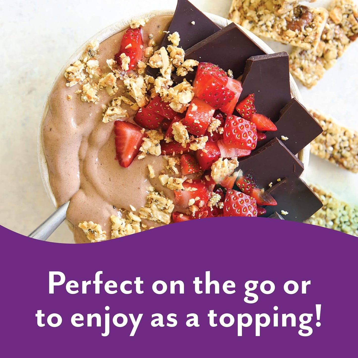 Tosi Dark Chocolate Almond Protein Bars, Plant Based with Nuts, Gluten-Free Crunchy Snacks, Vegan, Organic, Flax & Chia Seeds, Soy-Free, Omega 3s, 6G Protein, 1 oz, 12-Pack