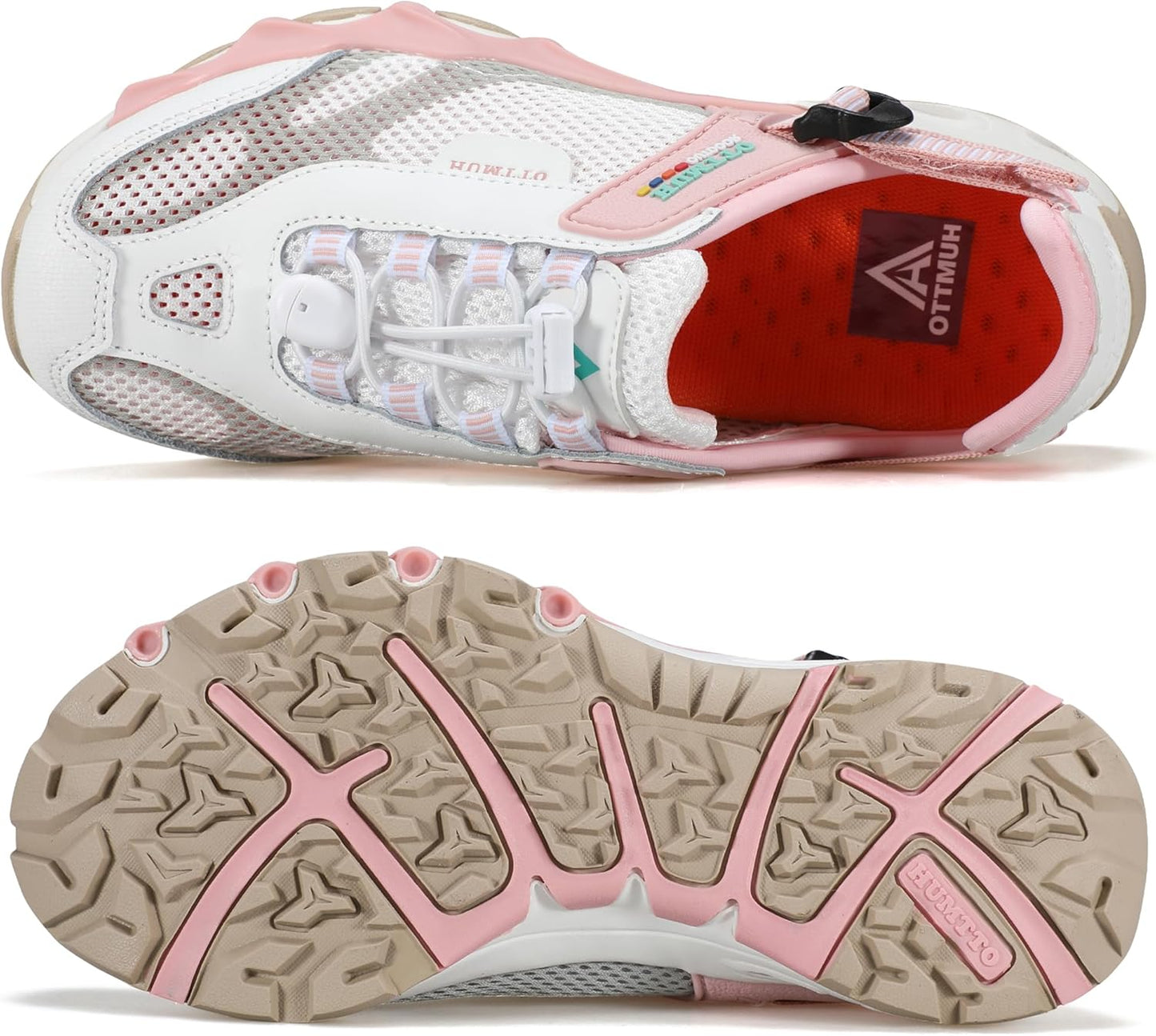 HUMTTO Women's Amphibious Water Shoes - Closed Toe Hiking Sandals Summer Outdoor Water Sandal Non-Slip River Shoes Quick Drying Aqua Shoe