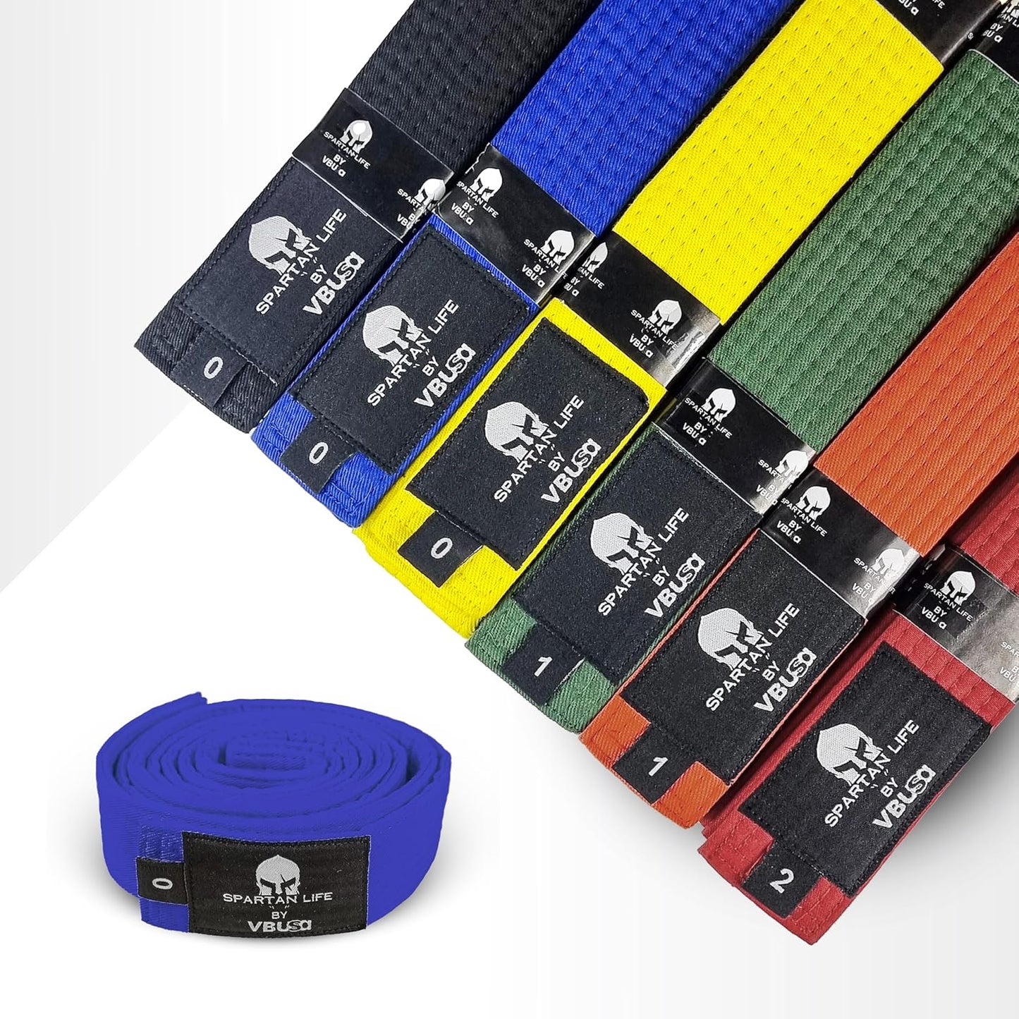 Karate Belt, All-Purpose Martial Arts Belt, Judo, Taekwondo Belt, Durable MMA Color Rank TKD Belt Size 0-6.