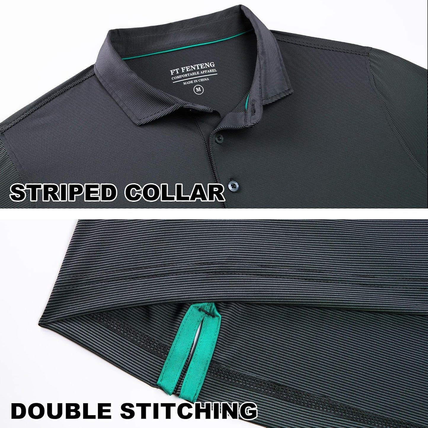 Mens Polo Shirts Short Casual Solid Stylish Dry Fit Performance Designed Collared Golf Polo Shirts for Men
