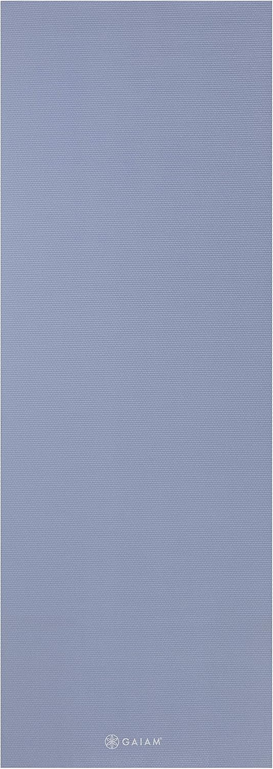 Gaiam Yoga Mat - Premium 5mm Solid Thick Non Slip Exercise & Fitness Mat for All Types of Yoga, Pilates & Floor Workouts (68" x 24" x 5mm)