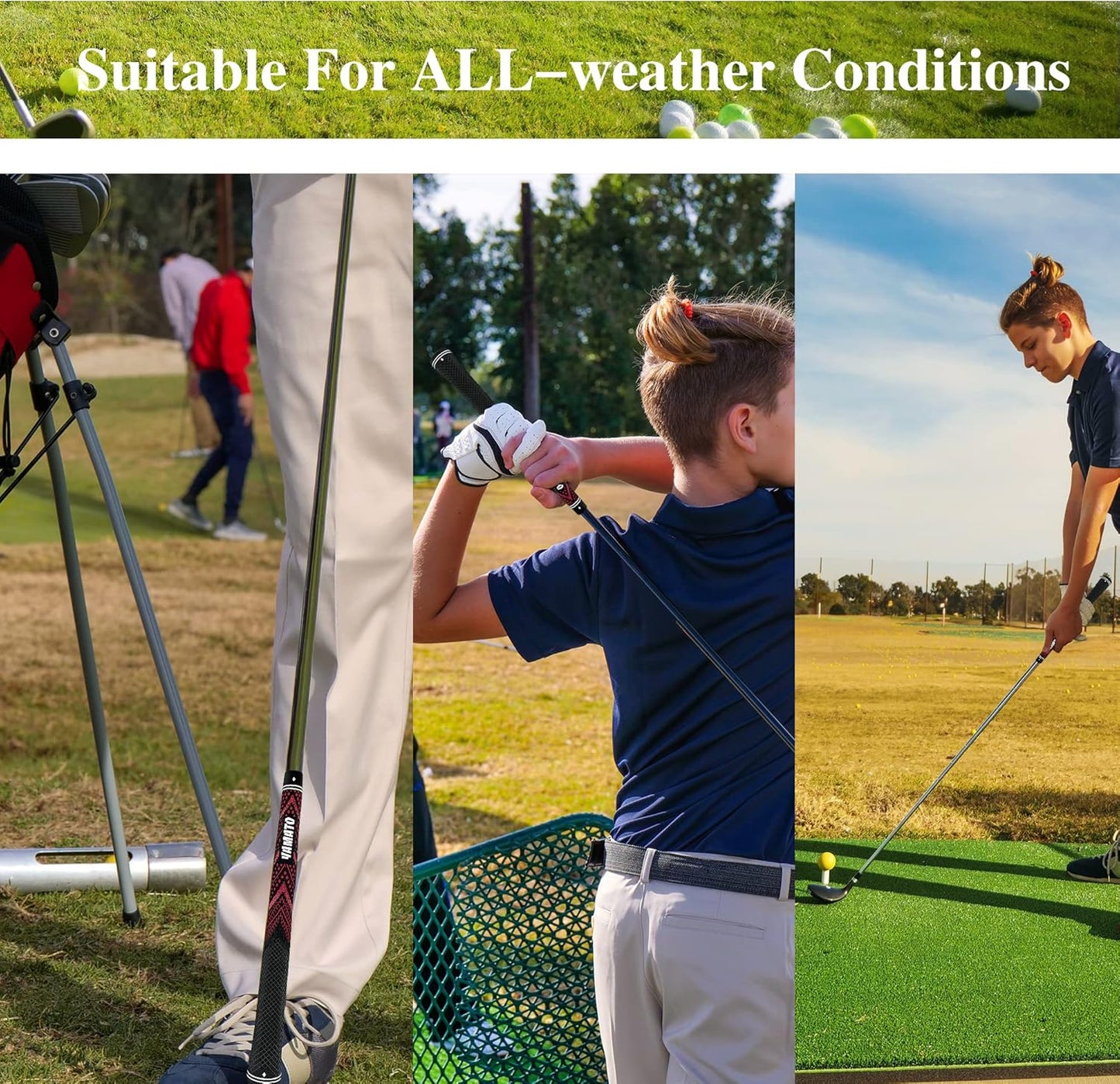 Yamato Innovative Golf Grips 13 Pack Midsize/Standardsize Golf Club Grips, All-Weather Firm Control And High Performance Grips Provides Superior Comfort And Responsiveness,4 colors Available