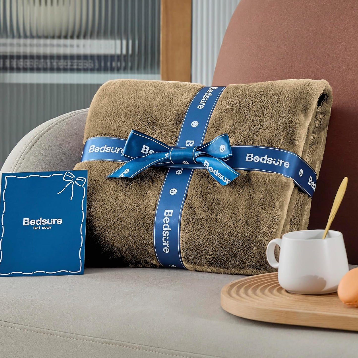 Bedsure Fleece Blankets King Size Camel - Bed Blanket Soft Lightweight Plush Cozy Fuzzy Luxury Microfiber, 108x90 inches