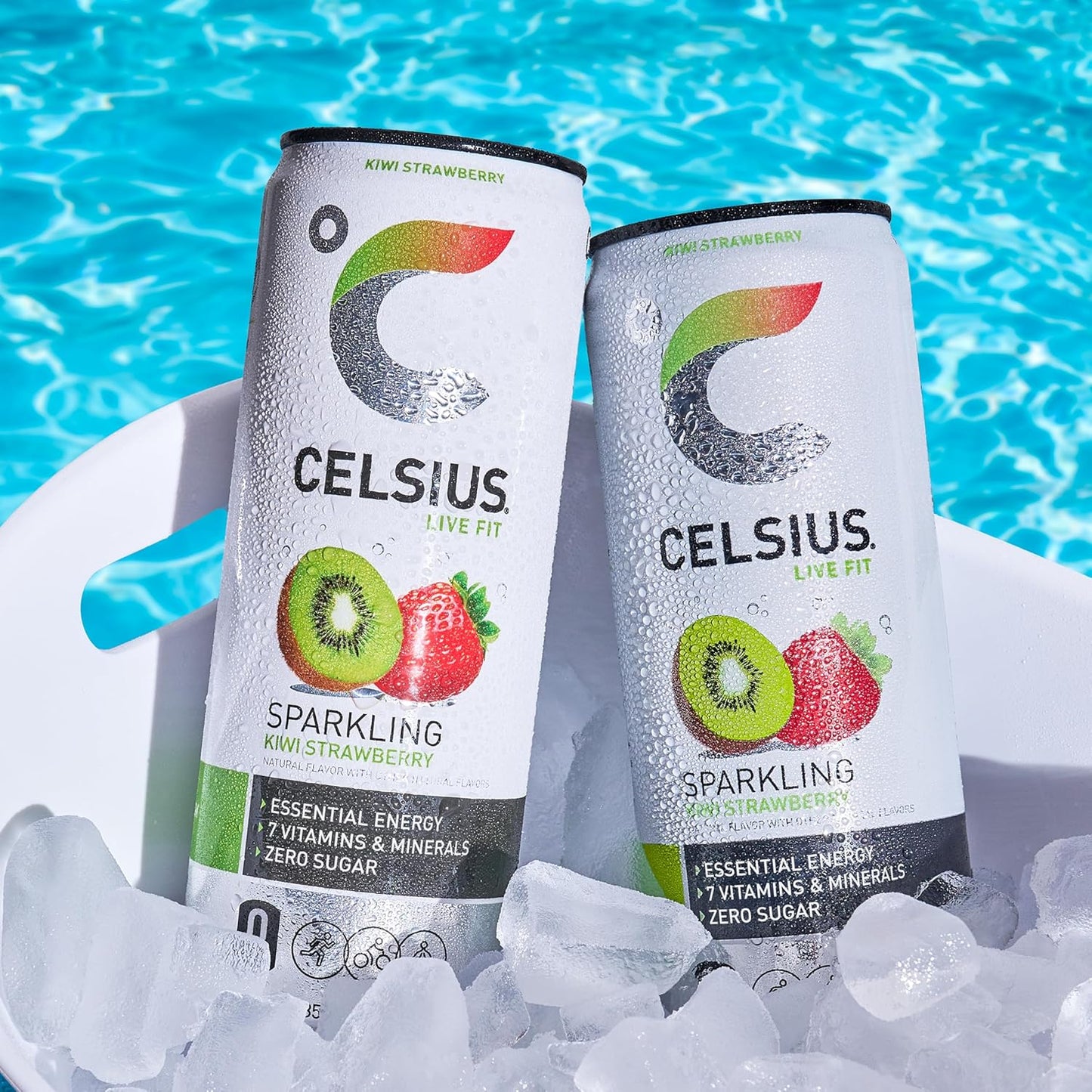 CELSIUS Sparkling Kiwi Strawberry, Sugar Free Energy Drink, 12 Fl Oz (Pack of 12)