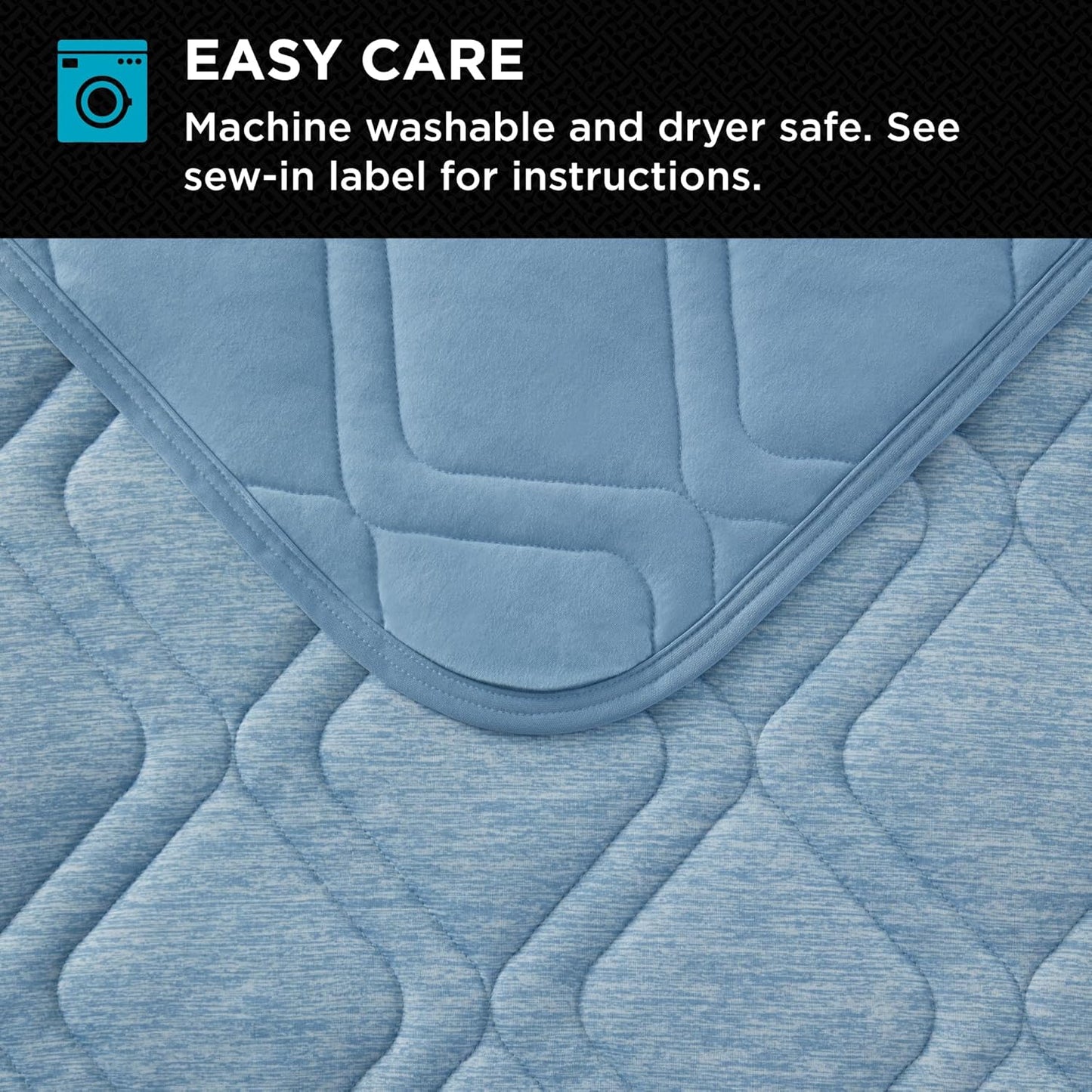 Brookstone Cooling Comfort Throw - Innovative Cooling Dual-Sided Throw - Oversized Cool Blanket for Hot Sleepers - Cooling Blankets for Sleeping - Nylon and Polyethylene Cooling Blanket - Faded Denim