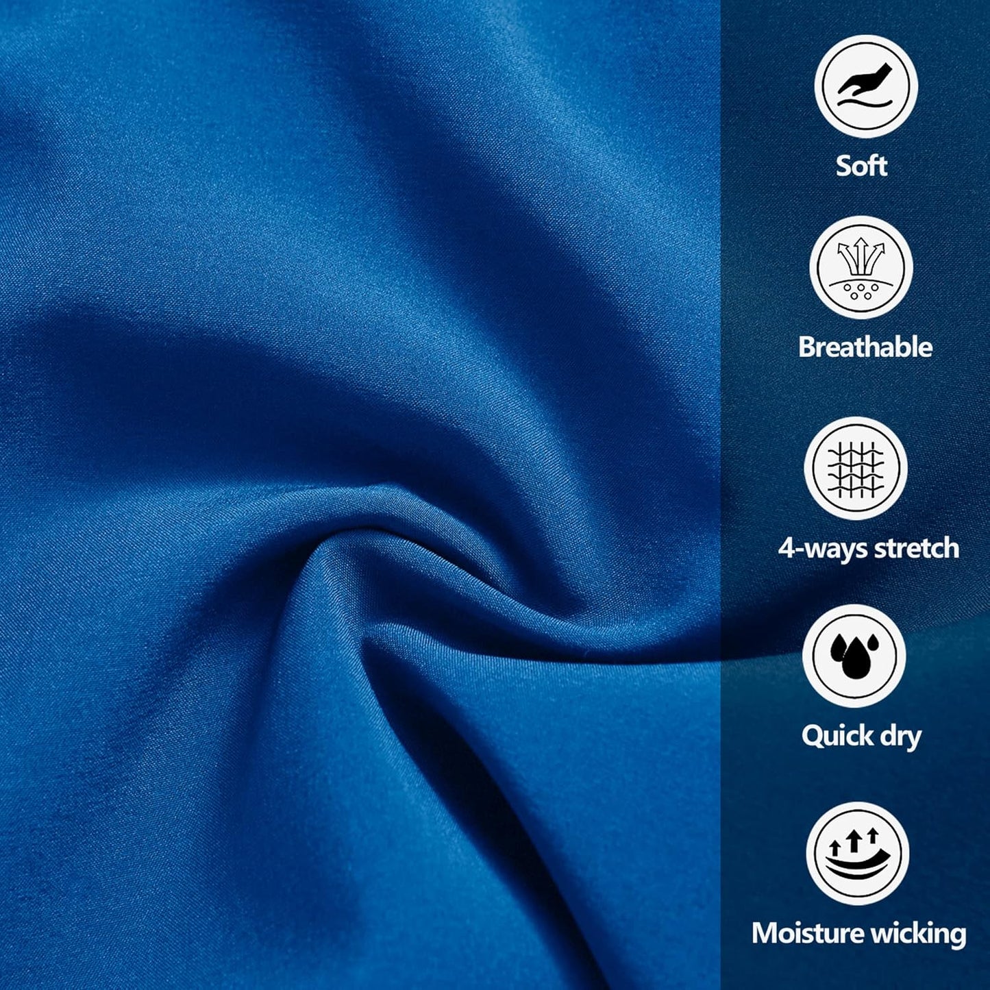 Men's Gym Shorts Sports Quick Dry Workout Running or Casual Training Short with Zipper Pockets