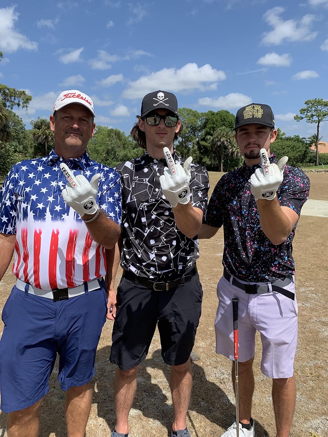 SHANKITGOLF - You Suck Golf Glove - Breathable, Lasting Grip - Made with Soft Cabretta Leather for Men & Women - Funny, for Golfers