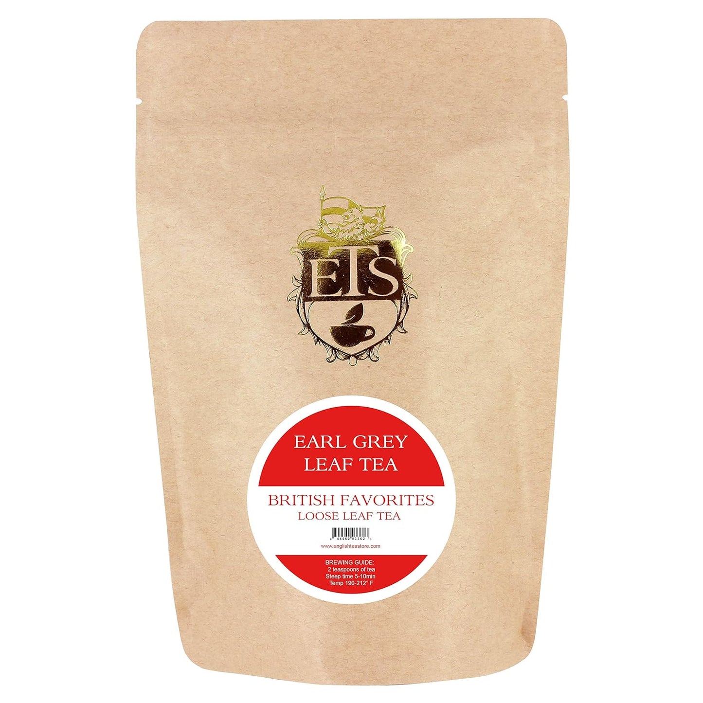 Earl Grey Tea Loose Leaf | Fine Leaf Blend | 4oz Pouch | Indian and Ceylon Black Tea with Natural Bergamot Flavor | Medium Caffeine | High Antioxidants | Gluten Free | Hot or Iced Brew