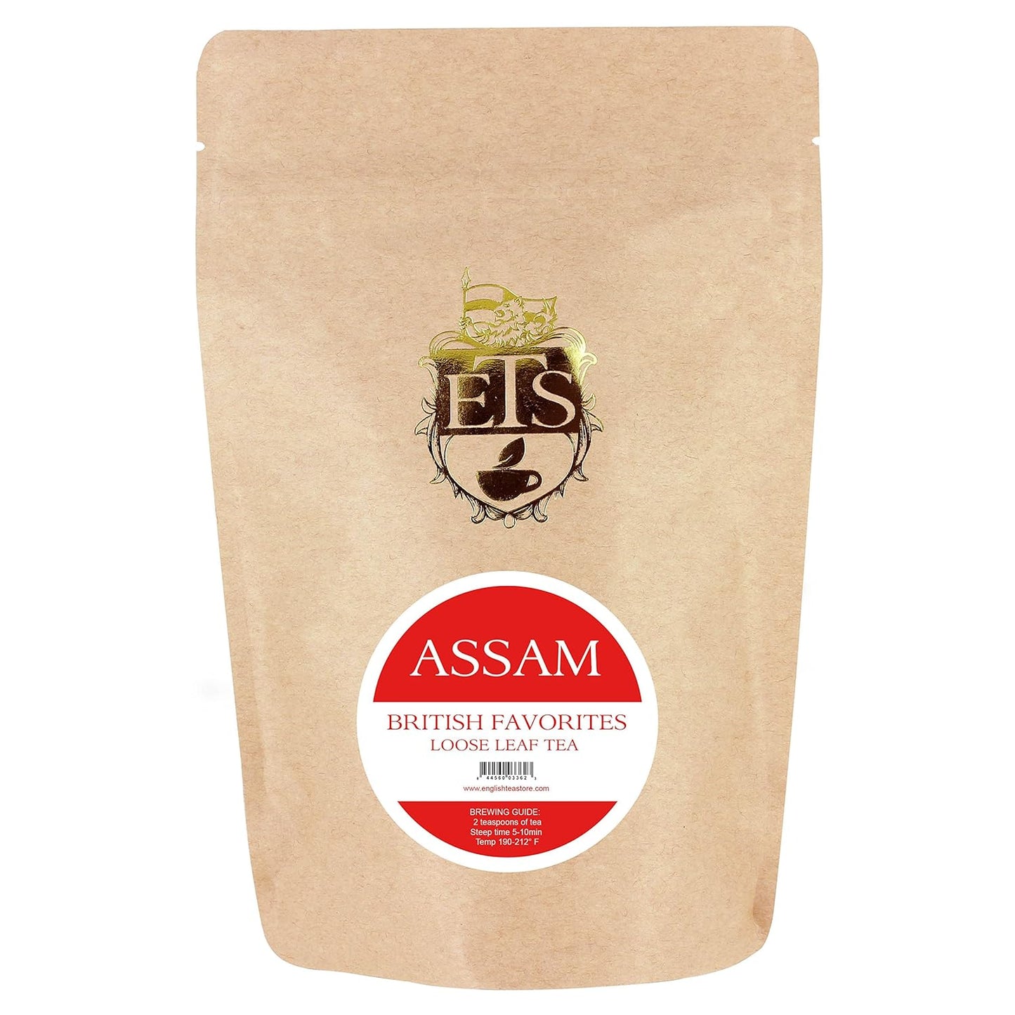 Assam Black Tea Loose Leaf | Bold Strong Flavor | Malty Brisk Taste | High Caffeine for Morning Energy | Resealable 4oz Pouch | Premium Indian Tea | Great with Milk or Lemon | Kosher Vegan