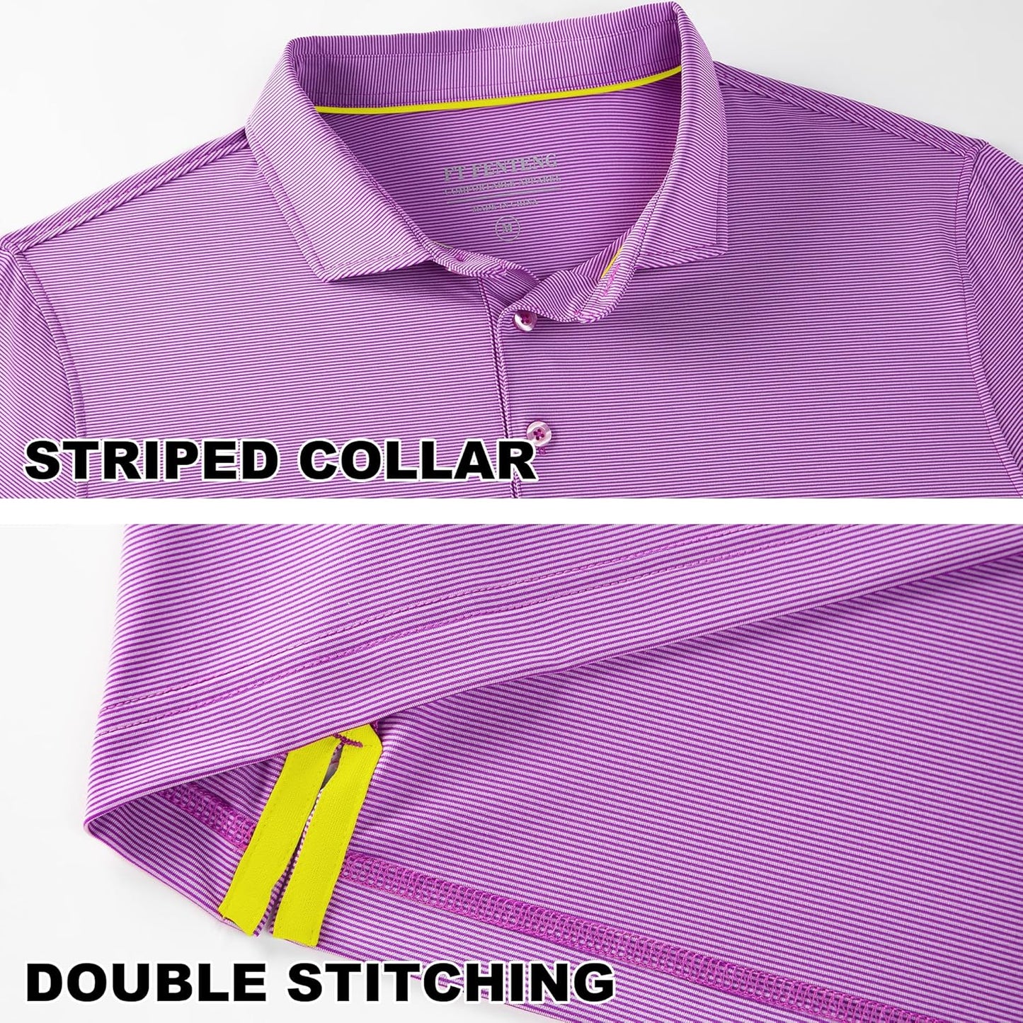 Mens Polo Shirts Short Casual Solid Stylish Dry Fit Performance Designed Collared Golf Polo Shirts for Men