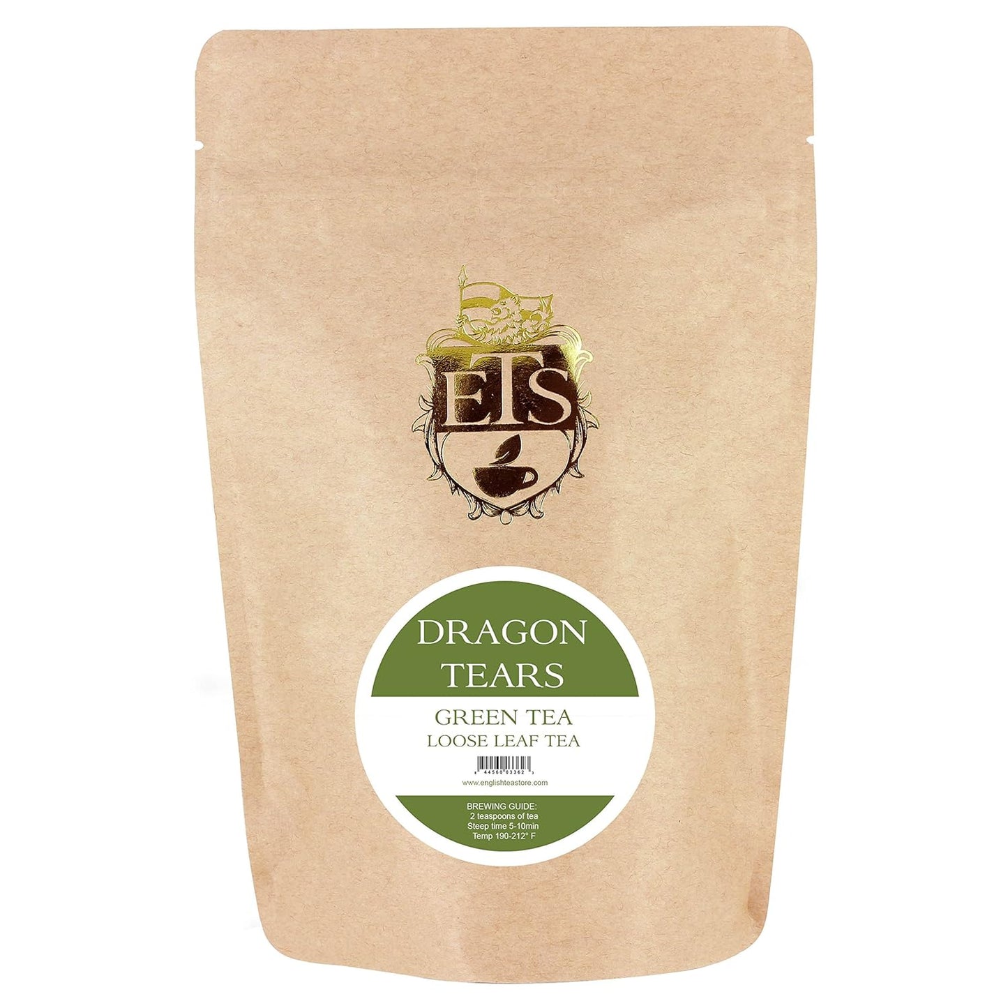 Jasmine Dragon Tears Green Tea Loose Leaf 4oz Pouch | Hand Rolled Pearls from Fujian China | Steamed Green Tea with Floral Aroma | Premium Quality Spring Harvest Jasmine Infused Tea