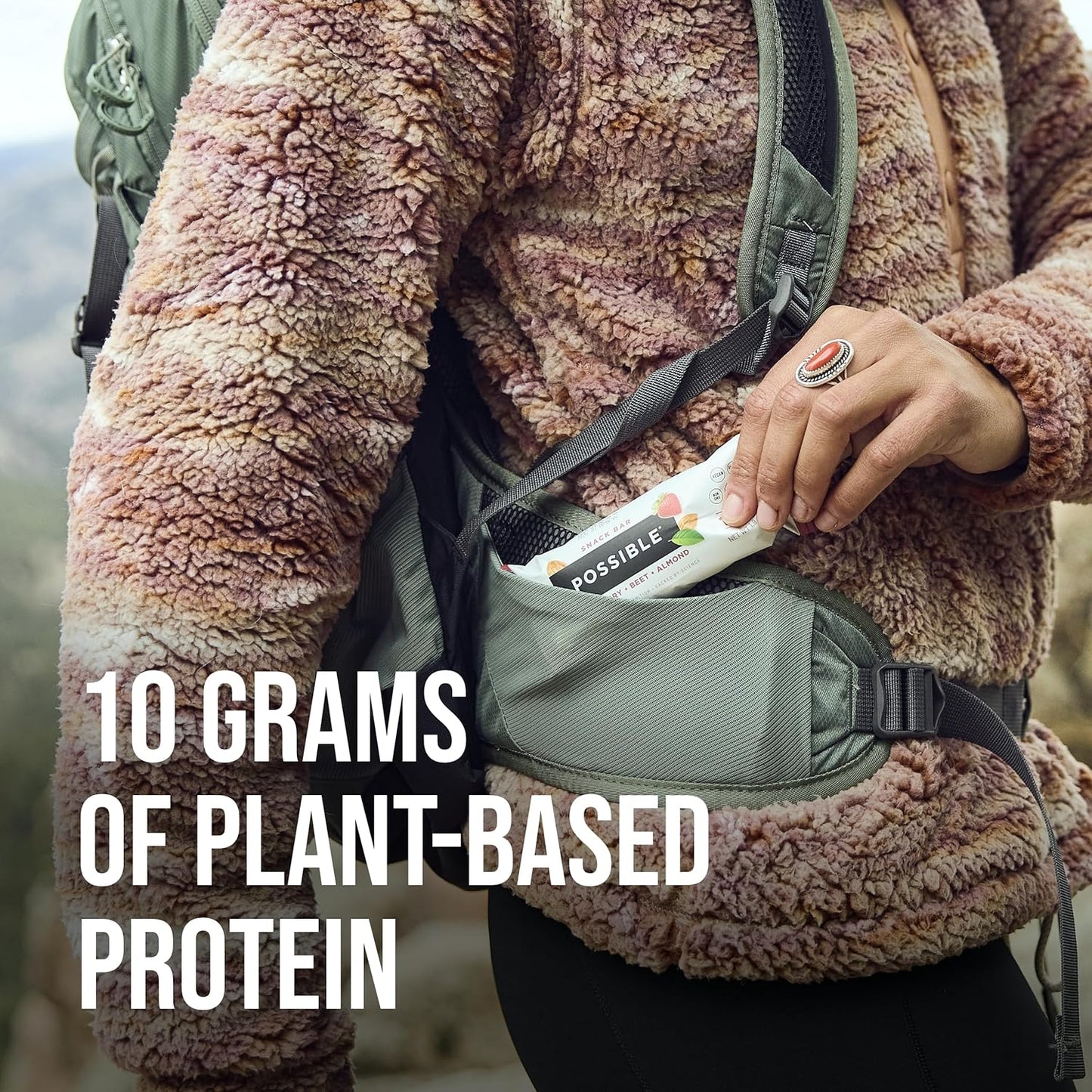 POSSIBLE Snack Bar - Organic Energy Bars with 10g of Plant-Based Protein - Vegan, Gluten-Free, Non-Dairy, USDA Organic - Healthy Fats - Clean Label - 1 Box, 12 Servings - Strawberry Beet Almond