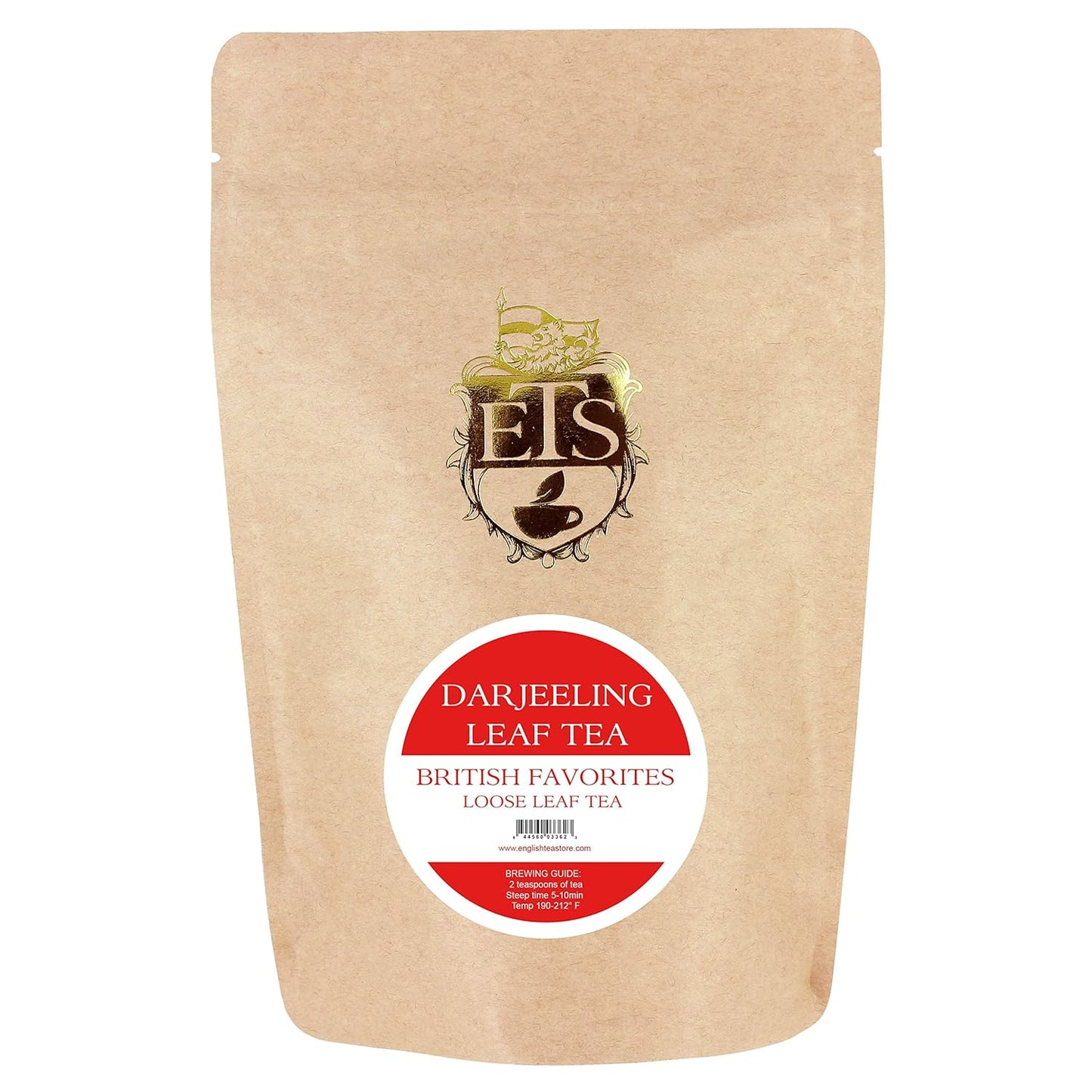 English Tea Store Darjeeling Tea Pouches - 4oz | Fine Loose Leaf Black Tea | Light and Fragrant Flavor | Fast Infusion Small Leaf Tea | Premium Indian Flavor Serve Hot