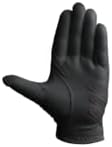 Nice Shot Trident Golf Glove with Power Grip Strips in Premium Black Cabretta Leather