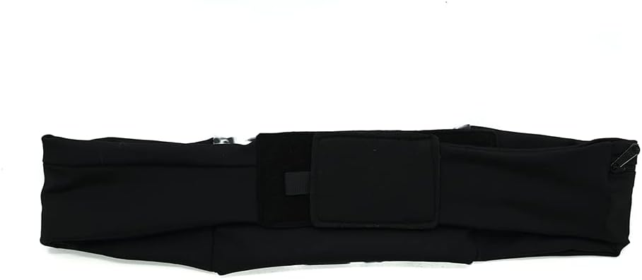 3 Pocket Adjustable Running Belt Waist Pack, Fanny Pack For Working Out With Sweat Resistant Backing, Holds All iPhone Models (Tie Dye/Black, Small/Medium)