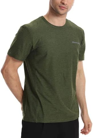 Different Touch Men’s Active Workout Quick Dry Crew Neck Short Sleeve T-Shirts