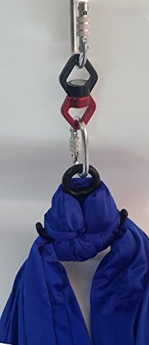 DASKING Aerial Silks Starter Kit - Durable 11Yards of Aerial Yoga Hammock with Hardware, Aerial Swing for Acrobatic Flying Yoga & All Levels (Aerial Rigging Point Up to 14ft)