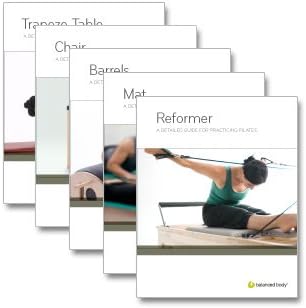 Balanced Body Exercise Guides for Pilates Workout Routines, Pilates Reformer, Chair, Trapeze Table and Floor Exercises, Set of 5