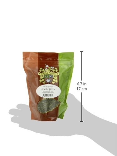 Sencha Green CO2 Decaffeinated Tea - 4oz | Loose Leaf Pouches | Gently Steamed Japanese Green Tea | Naturally Decaffeinated Without Chemicals | Smooth and Fresh Flavor | Enjoy Hot or Iced