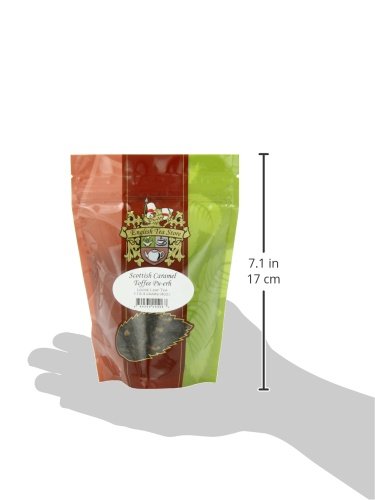 Scottish Caramel Toffee Pu-erh Tea Pouches - 4oz | Loose Leaf Black Tea Blend | Sweet Caramel and Toffee Aroma | Smooth Earthy Flavor | Brew Hot or Iced | Dessert-Inspired Tea Experience