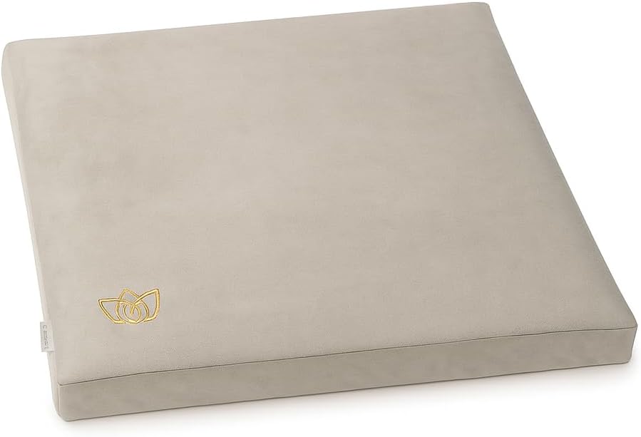 Florensi Meditation Cushion - Comfortable Floor Pillow - Traditional Tibetan Meditation Pillow with Beautiful Velvet Cover - Large Floor Cushion Seating for Adults - Premium Yoga Buckwheat Bolster