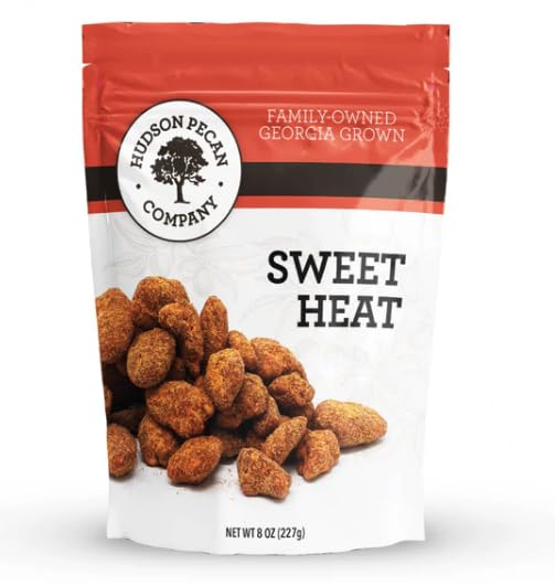 Hudson Pecans - Sweet Heat Pecans, 8oz, Perfectly Balanced Flavors to Compliment with a Delighftul Sweet Sensation + a Little Kick