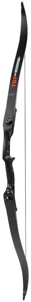 TOPARCHERY Archery 56" Takedown Hunting Recurve Bow Metal Riser Right Hand Black Longbow