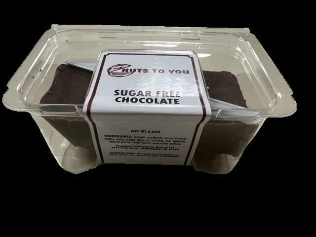 Nuts To You Sugar Free Smooth Creamy Chocolate Fudge | Fresh Gourmet Candy | Decadent and Delicious Handcrafted Fudge 6.6 Oz. (Pack of 2)