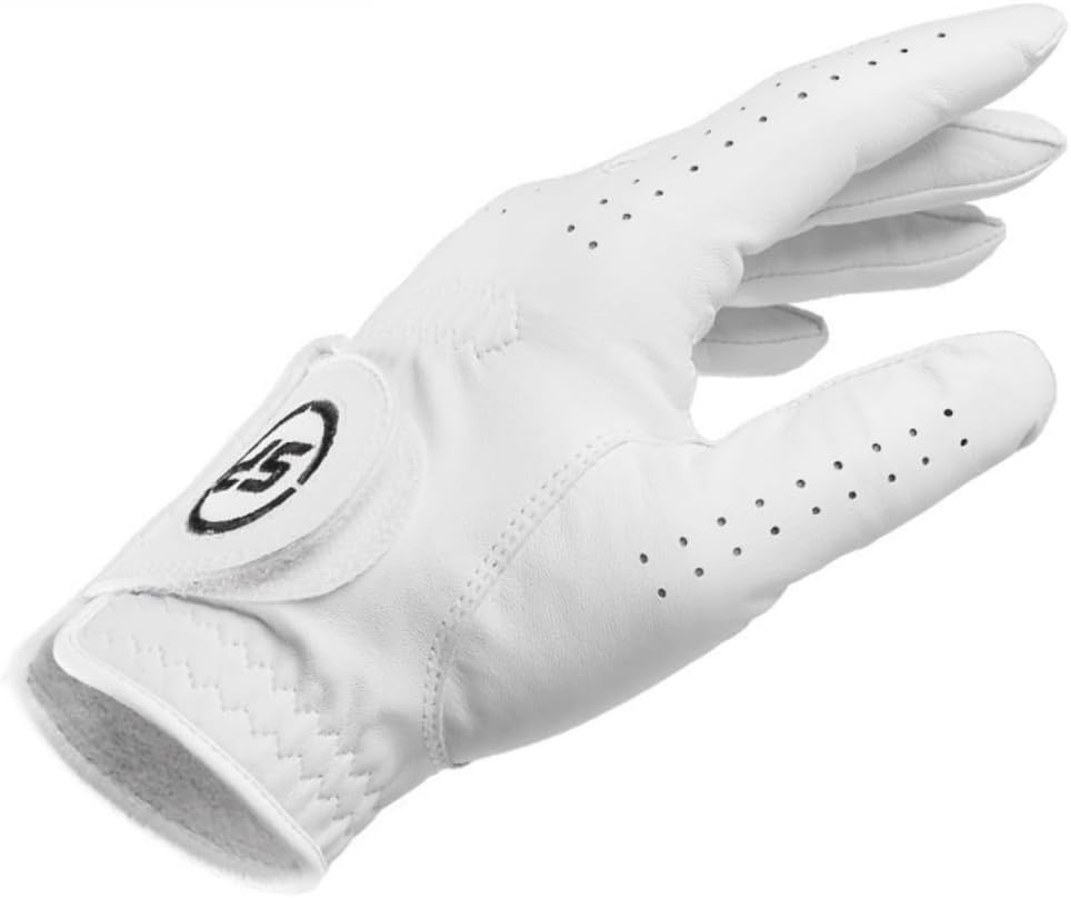 Golf Gloves Men, 100% AAA Cabretta Leather Golf Glove, Ergonomic Ultra Thin Leather Golf Gloves, Wear-Resistant White Gloves, Suitable for All Weather