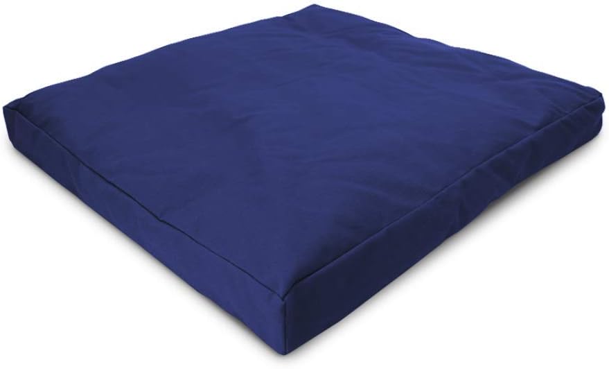 Bean Products Meditation Cushion - Zabuton Meditation Pillows for Sitting on Floor, Yoga Cushion, Cotton Yoga Pillow, Zen Kneeling Prayer Pad- Made in USA - Standard 24x24x2, Navy