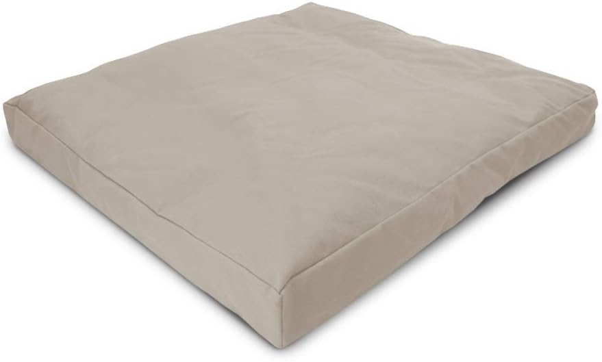 Bean Products Meditation Cushion - Zabuton Meditation Pillows for Sitting on Floor, Yoga Cushion, Cotton Yoga Pillow, Zen Kneeling Prayer Pad- Made in USA - Standard 24x24x2, Natural