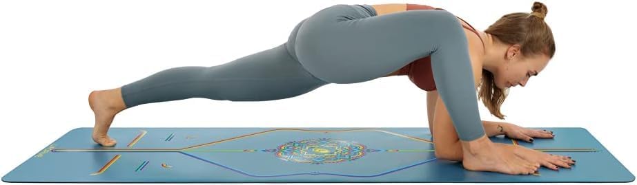 Liforme Printed Yoga Mat Collection - Free Yoga Bag Included - Patented Alignment System, Warrior-like Grip, Non-Slip, Eco-friendly, Sweat-resistant, Long, Wide and Thick for Comfort