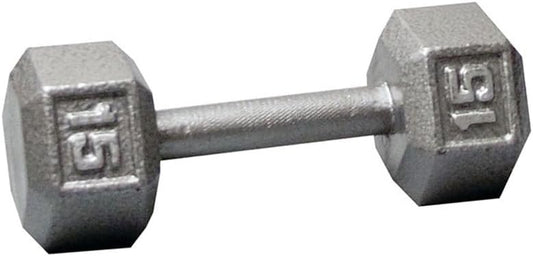 Body-Solid Cast Iron Hexagon Dumbbell, Hand Weights For Men and Women, Weight Dumbbells for Strength Training, Body Building Home Gym Training Gear