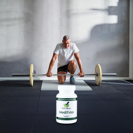 M.D. MediTrim - Expert Formulated Supplement Energy, Satiety, & Physique Goals - Smooth System Balance - Green Coffee Bean, Green Tea, Apple Cider Vinegar, Hibiscus - 90 Capsules