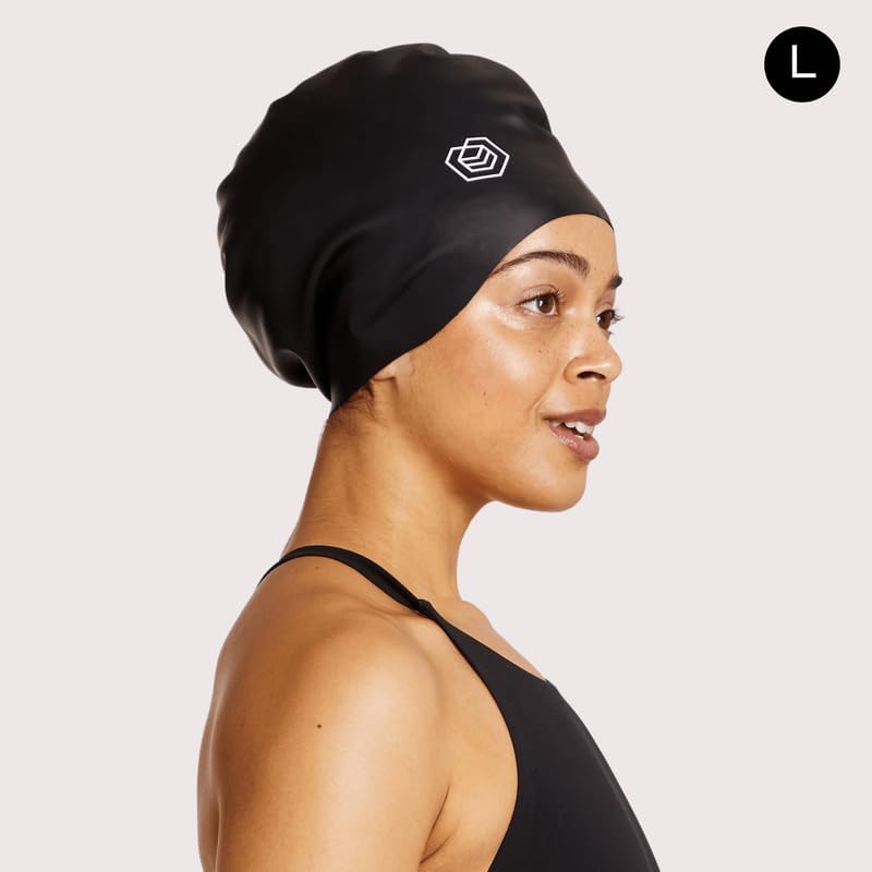 SOUL CAP - Large Swimming Cap for Long Hair - Designed for Long Hair, Dreadlocks, Weaves, Hair Extensions, Braids, Curls & Afros - Women & Men - Silicone