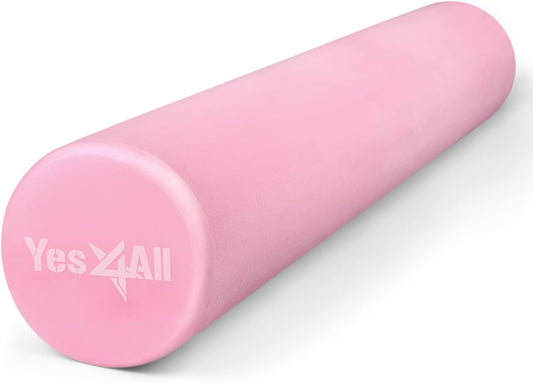 Yes4All EVA Firm Foam Roller for Back - Round Back Roller for Exercise, Yoga & Pilates 12/18/24/36 inch