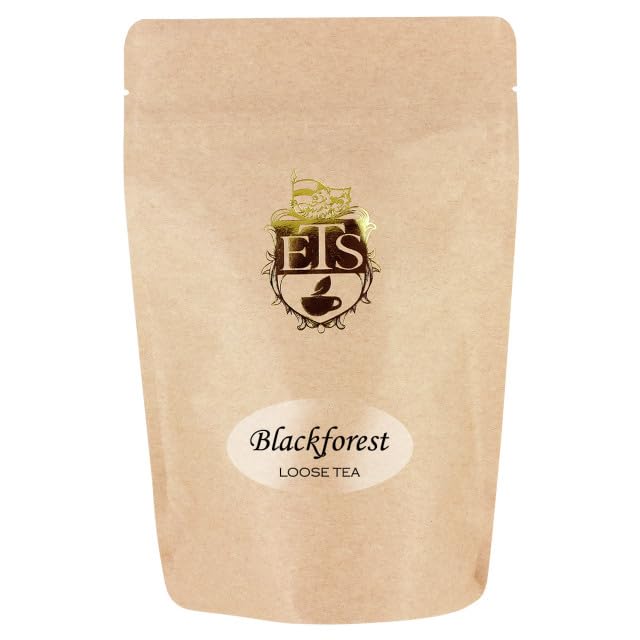 Blackforest Black Tea Pouches for Loose Tea - 4oz | Chocolate Cherry Cream Blend | Dessert-Inspired Tea | Hot or Iced | German-Inspired tea | Sweet Rich Flavor