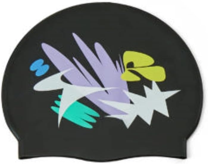 Unisex Silicone Swimming hat That Protects Hair and Ears, Pretty and Cool Artist Collaboration Design Swimming hat
