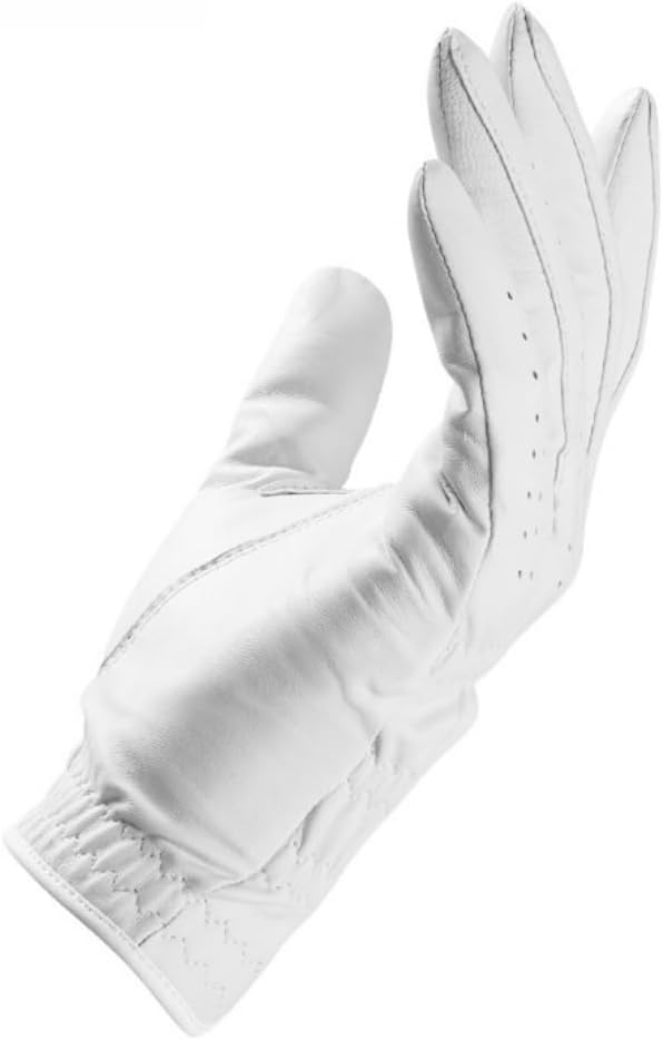 Golf Gloves Men, 100% AAA Cabretta Leather Golf Glove, Ergonomic Ultra Thin Leather Golf Gloves, Wear-Resistant White Gloves, Suitable for All Weather